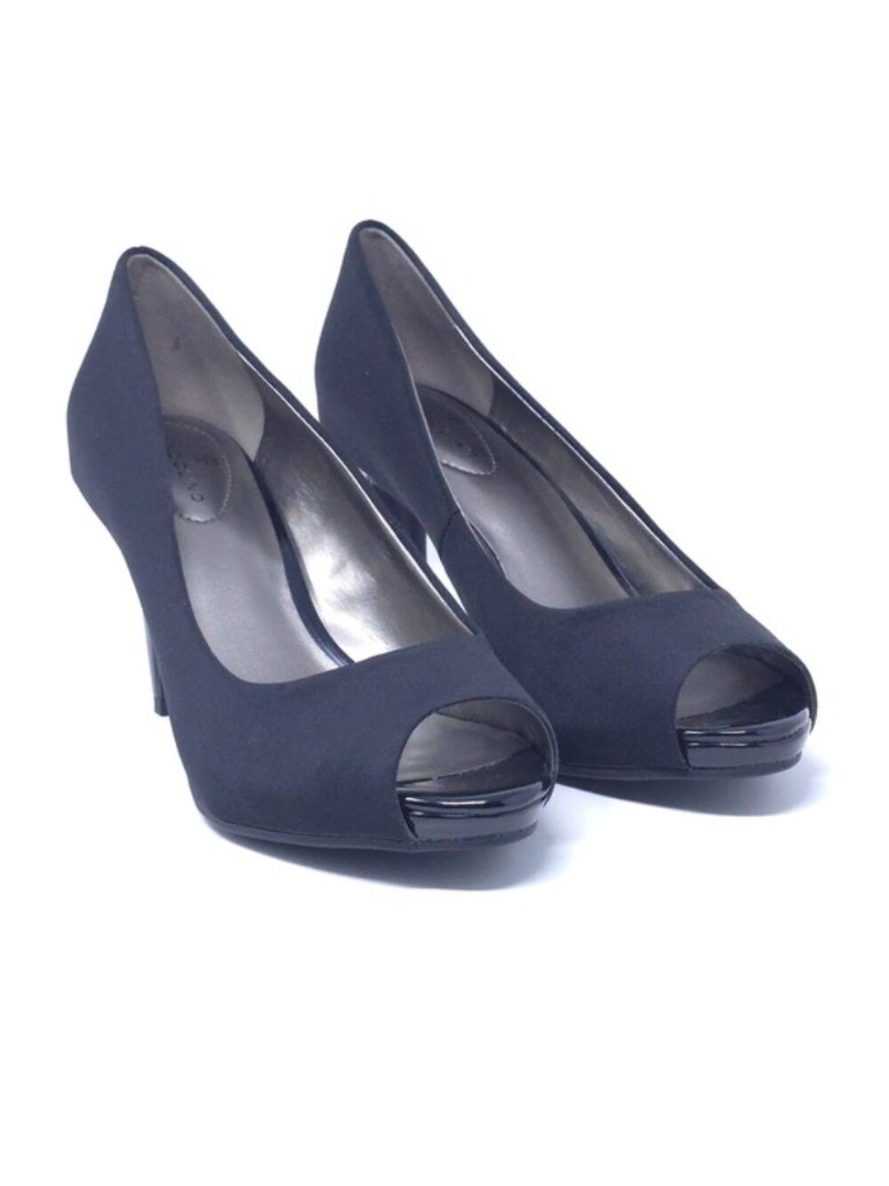 Bandolino Rainaa Stretch Lycra Pointed Toe Pumps Black Size 7M - Picture 2 of 10